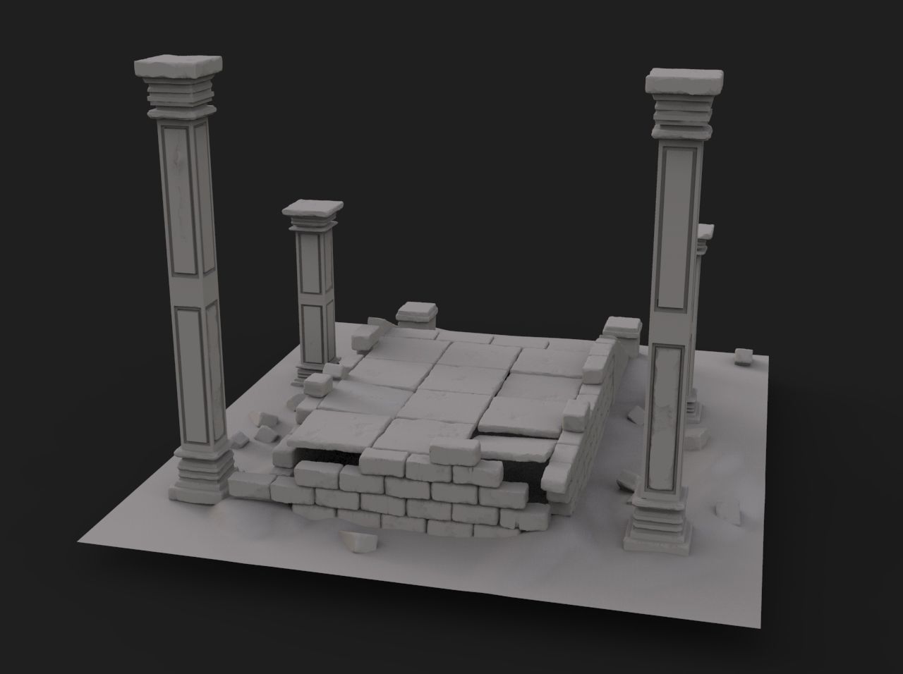 Old ruin 3D model_3