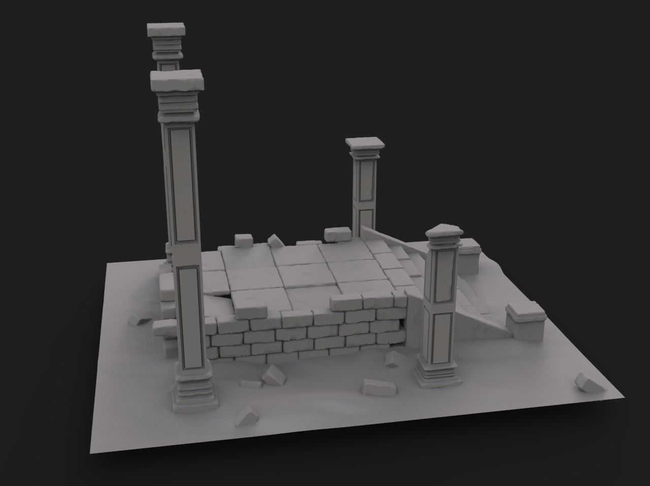 Old ruin 3D model_2