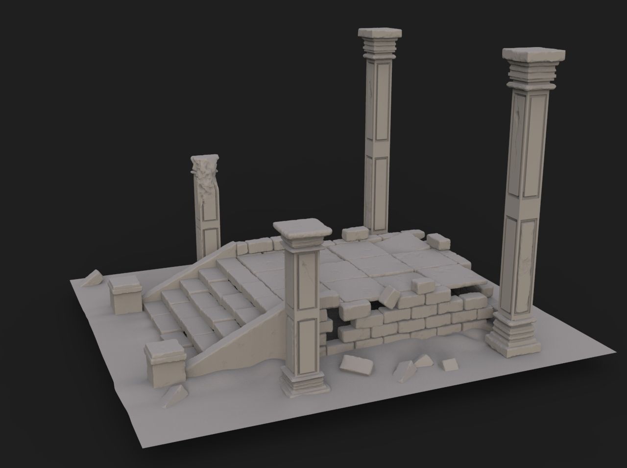 Old ruin 3D model_5