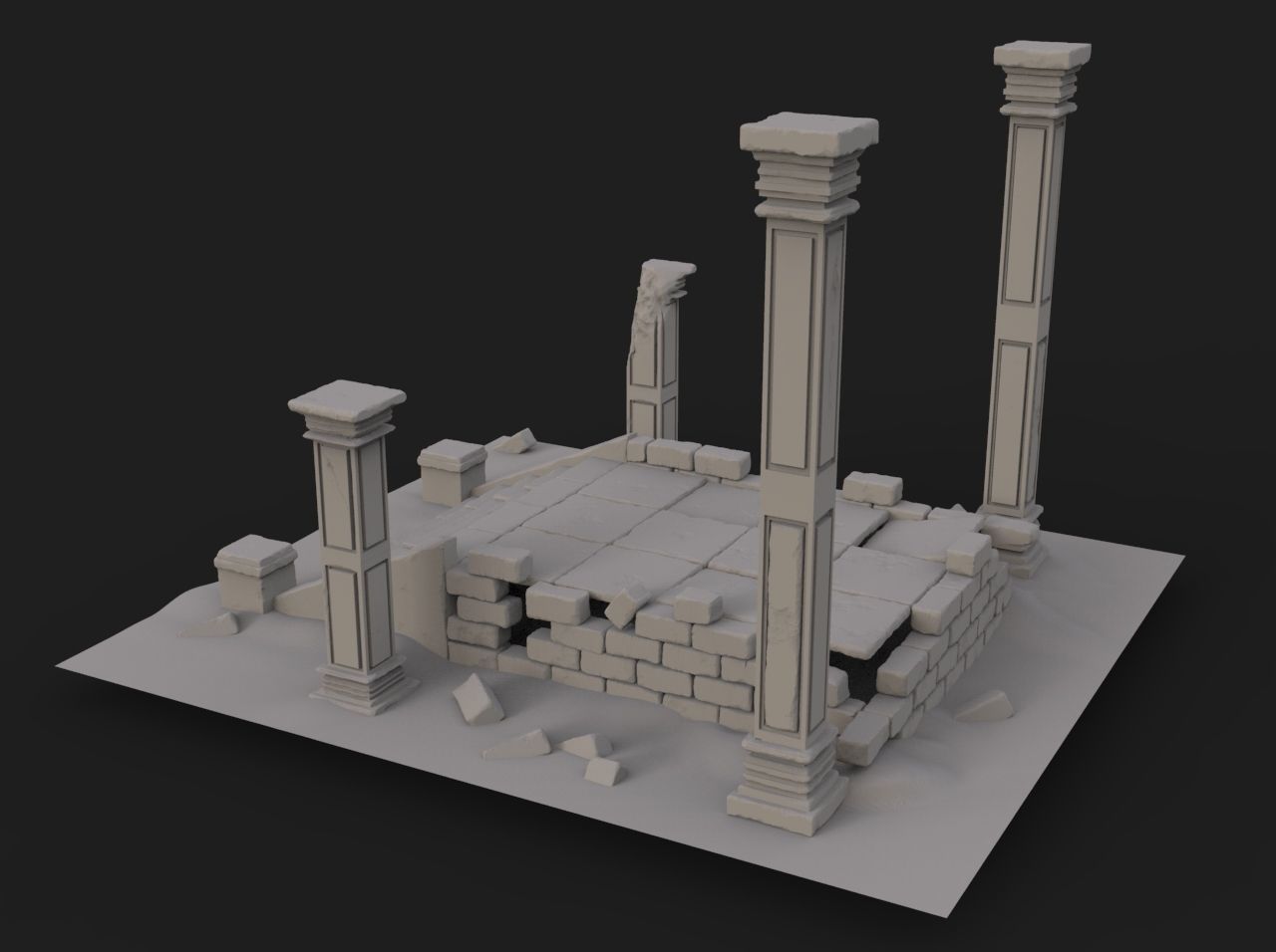 Old ruin 3D model_4