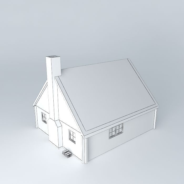 Big Cabin Free 3D model_4