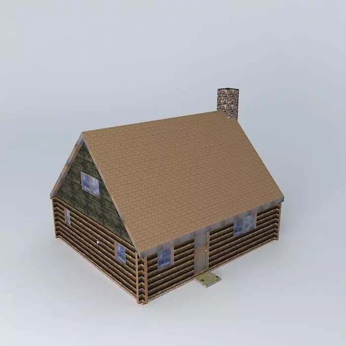 Big Cabin Free 3D model_0