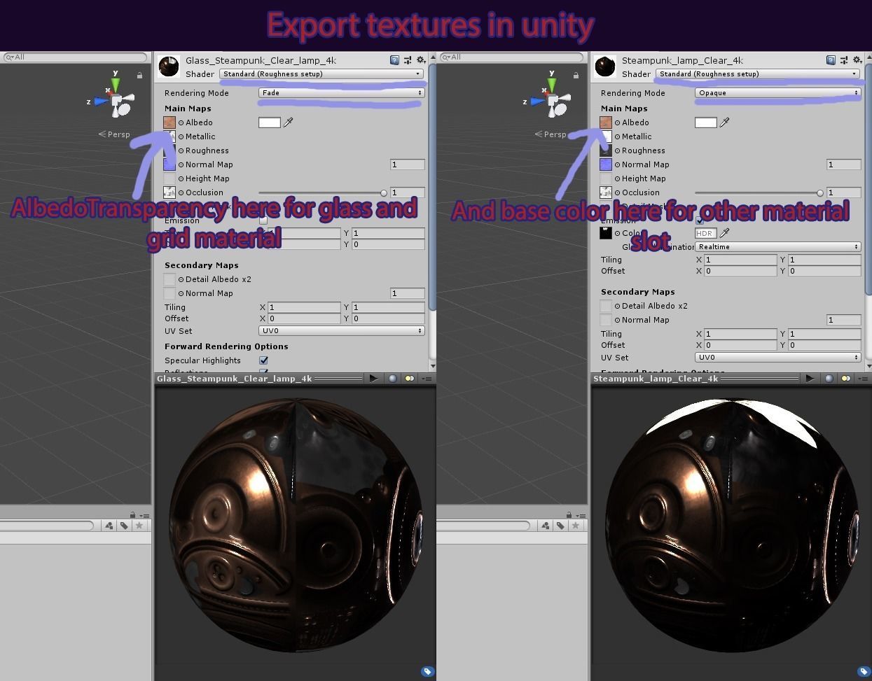 Steampunk lamp Low-poly 3D model_15
