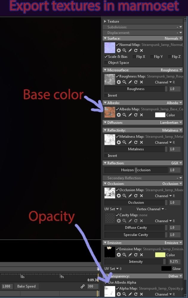 Steampunk lamp Low-poly 3D model_14