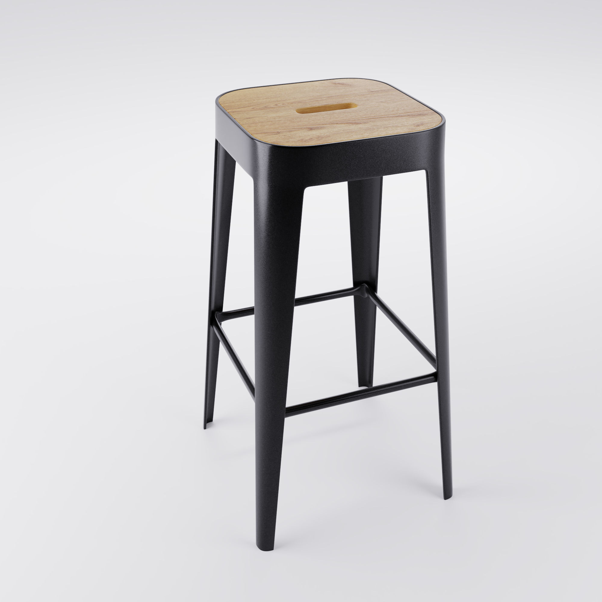 Bistro Iron Bar Stool BLENDER 3D model CGTrader