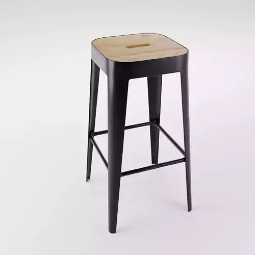 Bistro Iron Bar Stool - BLENDER 3D model