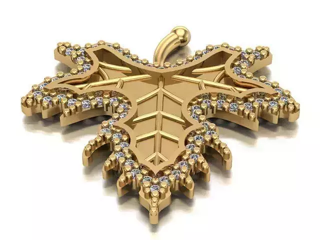 big sycamore leaf necklace