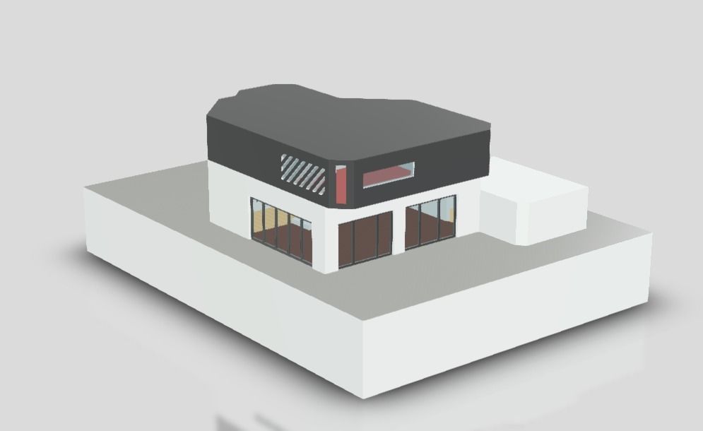 Realistic Modern House Model  Low-poly 3D model_12