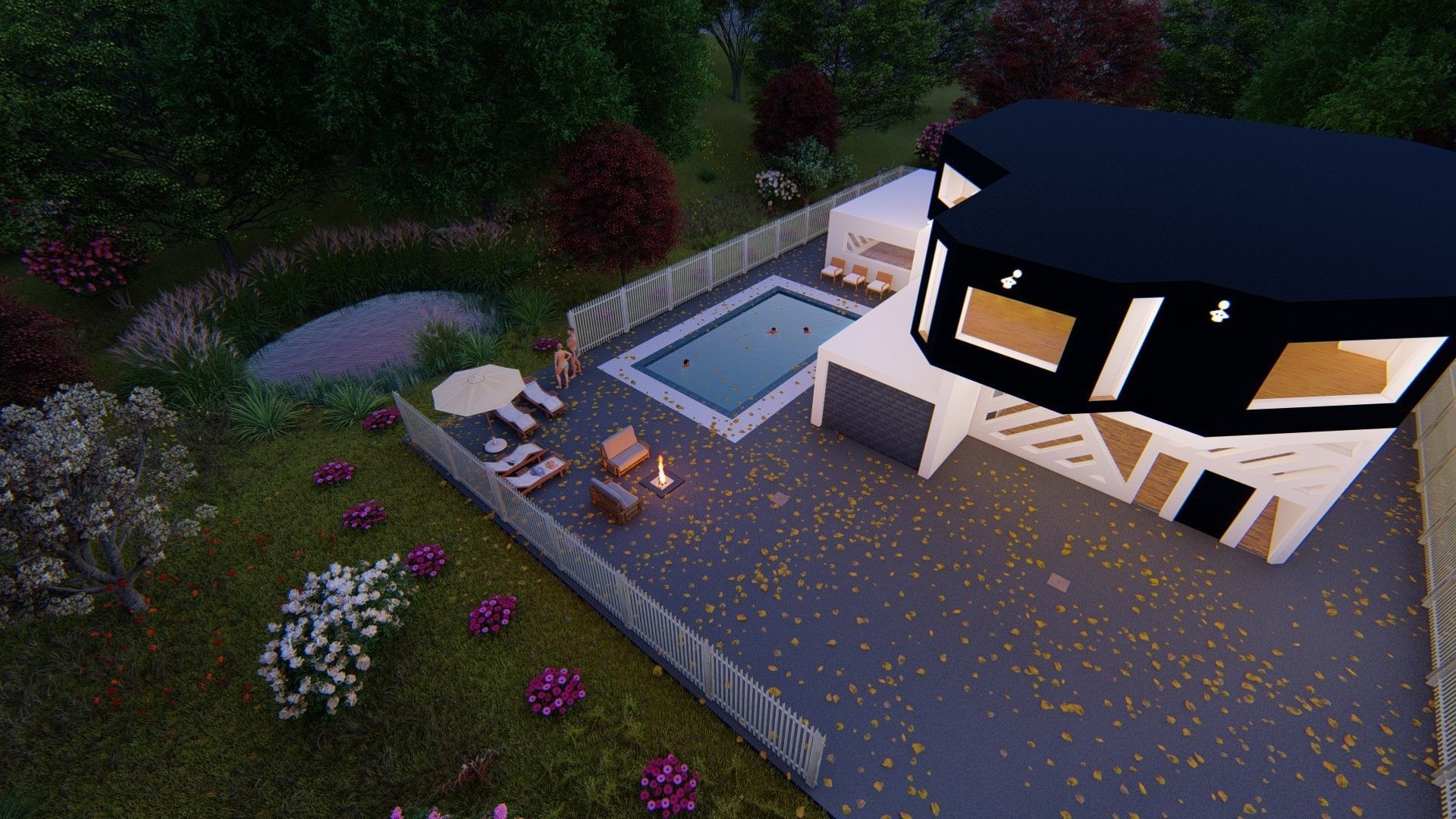 Realistic Modern House Model  Low-poly 3D model_17