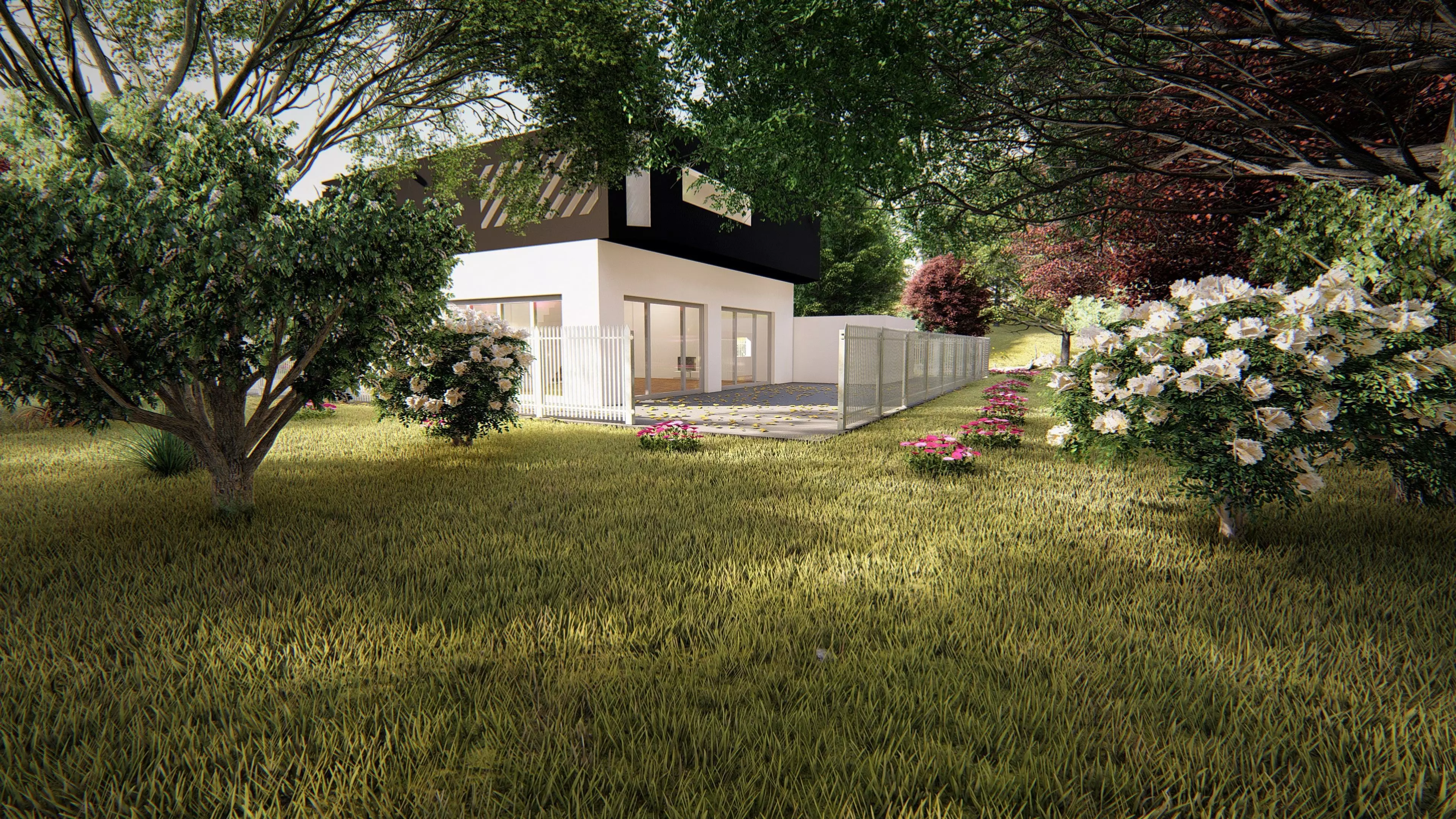 Realistic Modern House Model  Low-poly 3D model_0