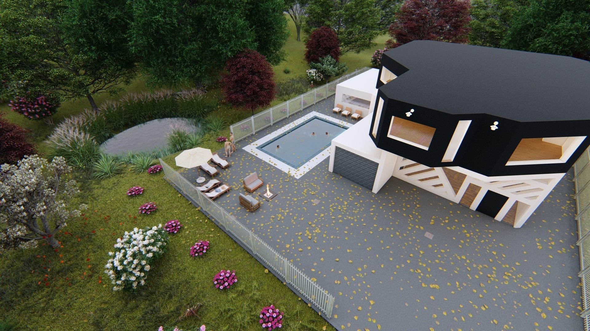 Realistic Modern House Model  Low-poly 3D model_18