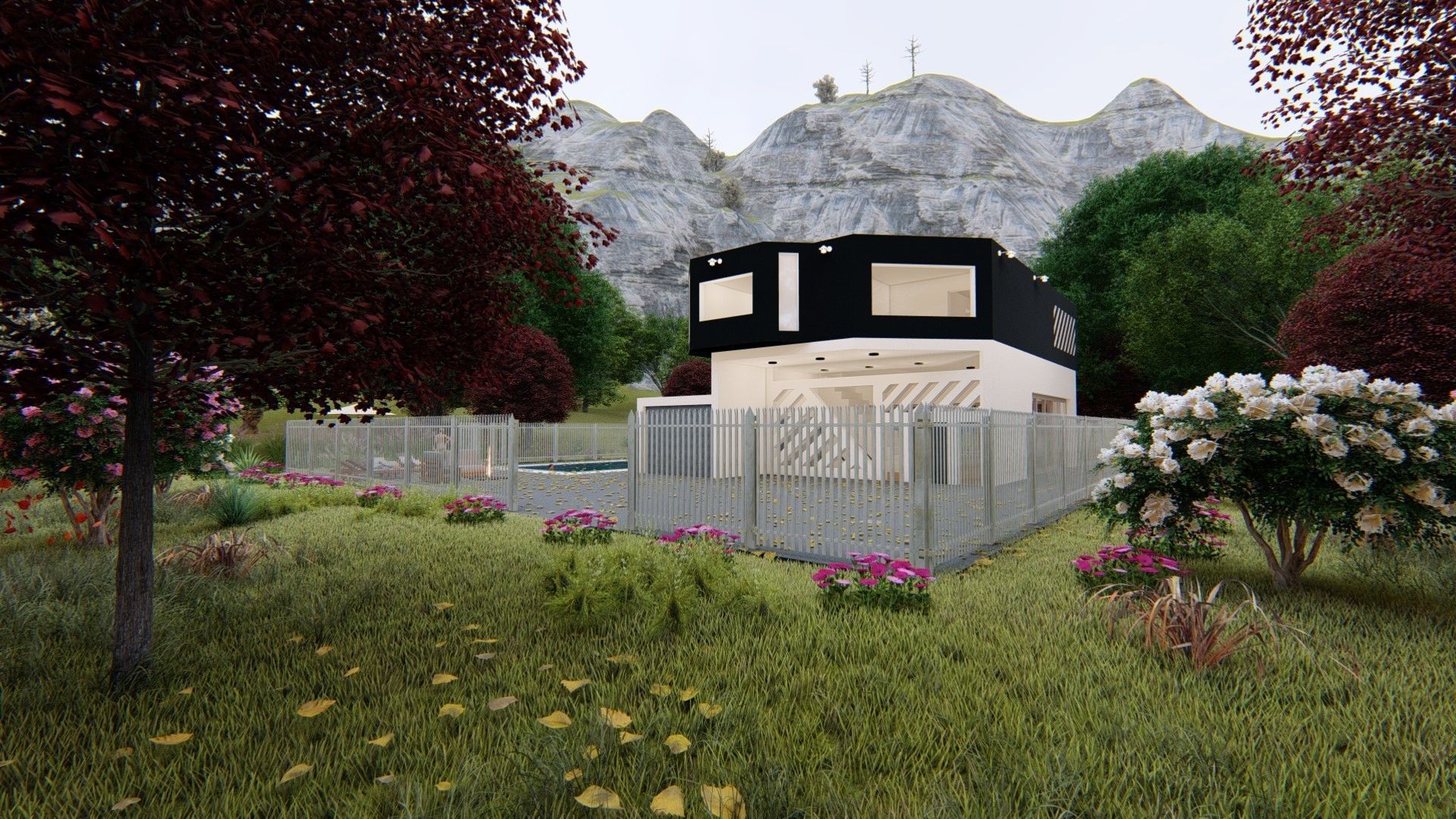 Realistic Modern House Model  Low-poly 3D model_45