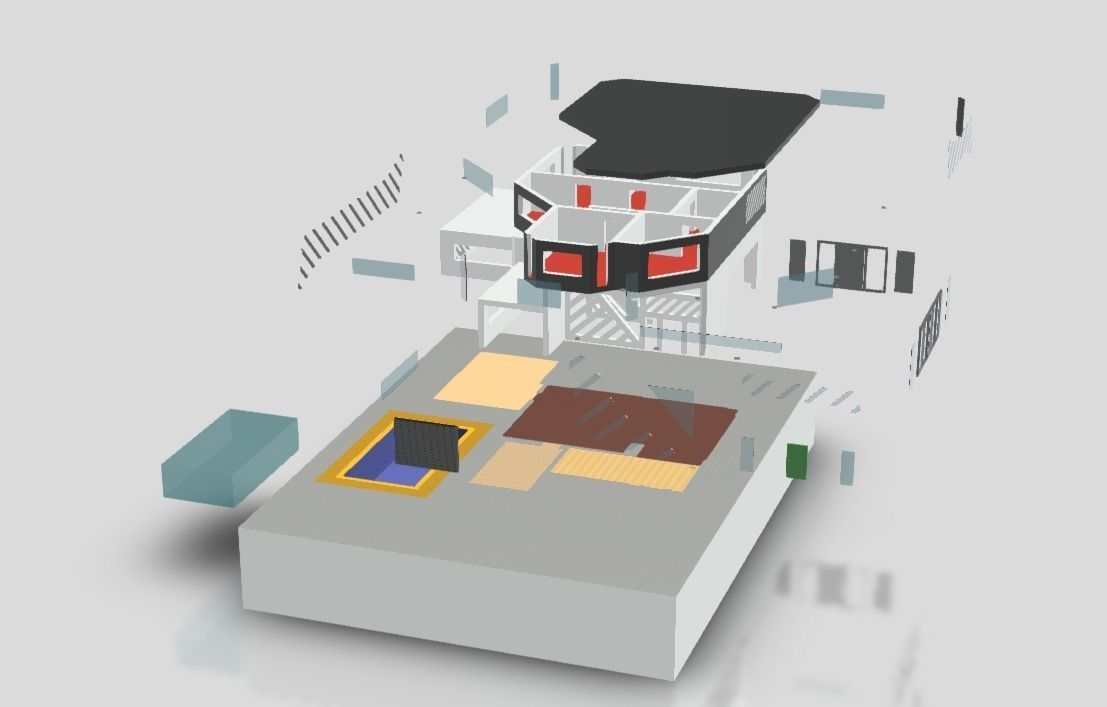 Realistic Modern House Model  Low-poly 3D model_14