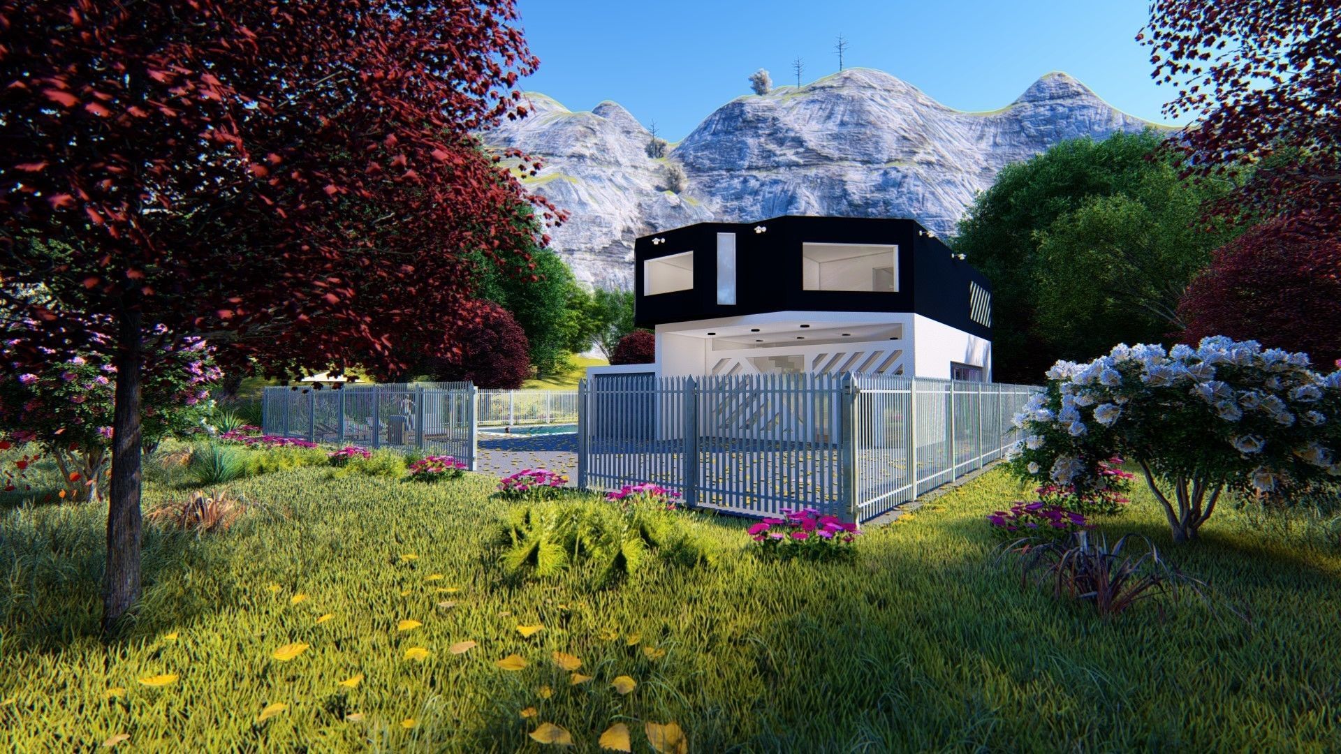 Realistic Modern House Model  Low-poly 3D model_15