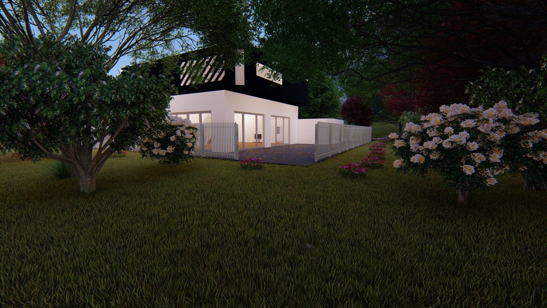 Realistic Modern House Model  Low-poly 3D model_32