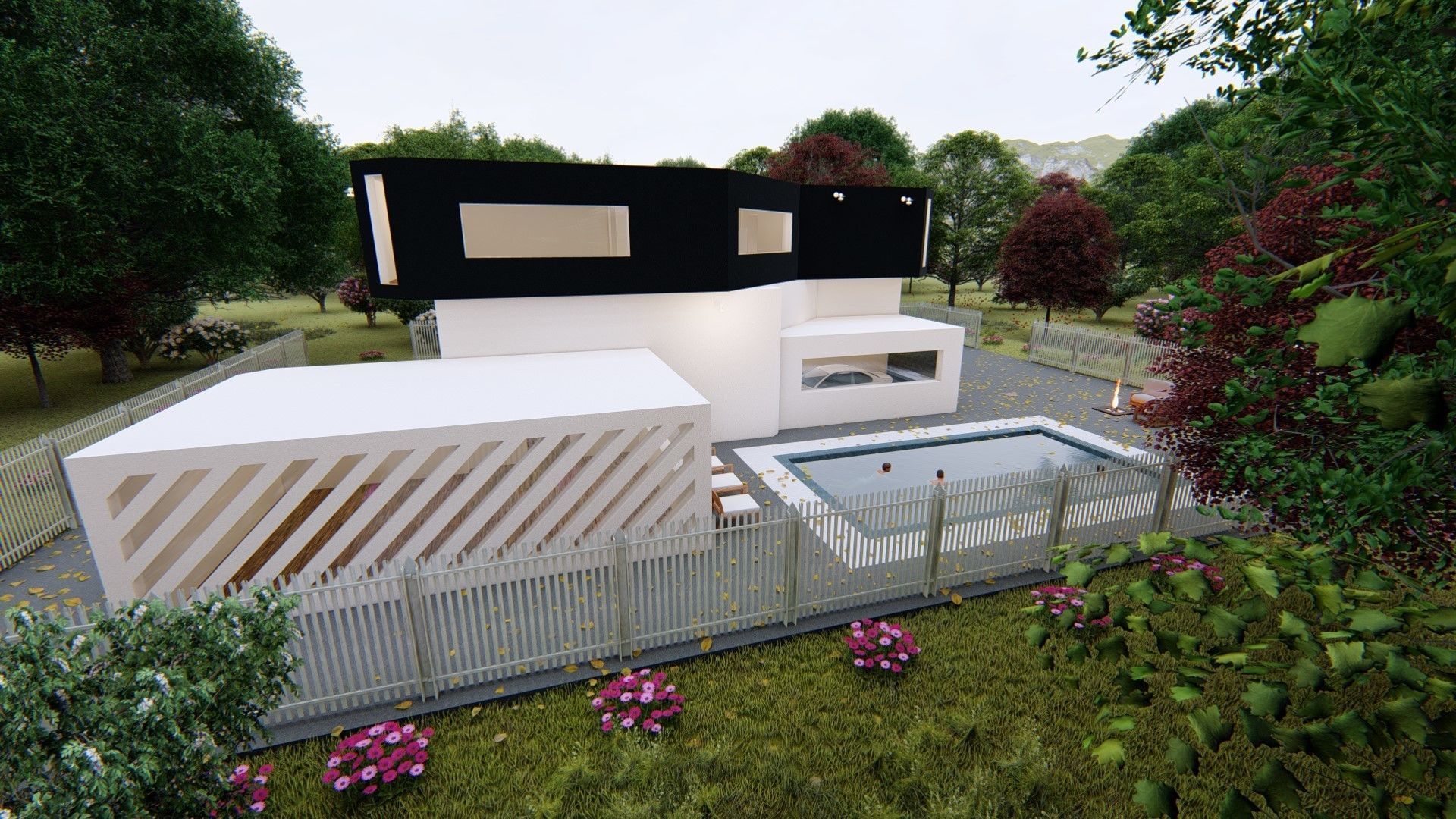 Realistic Modern House Model  Low-poly 3D model_27