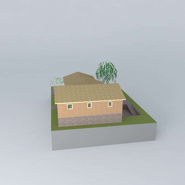 4 Level House Free 3D model_2