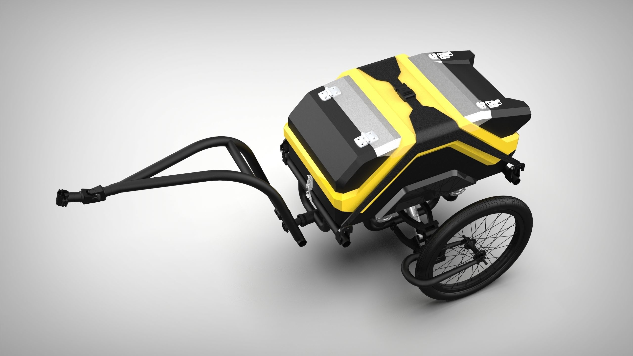 BICYCLE TRAILER ACTUAL DIMENSION 3D model_4