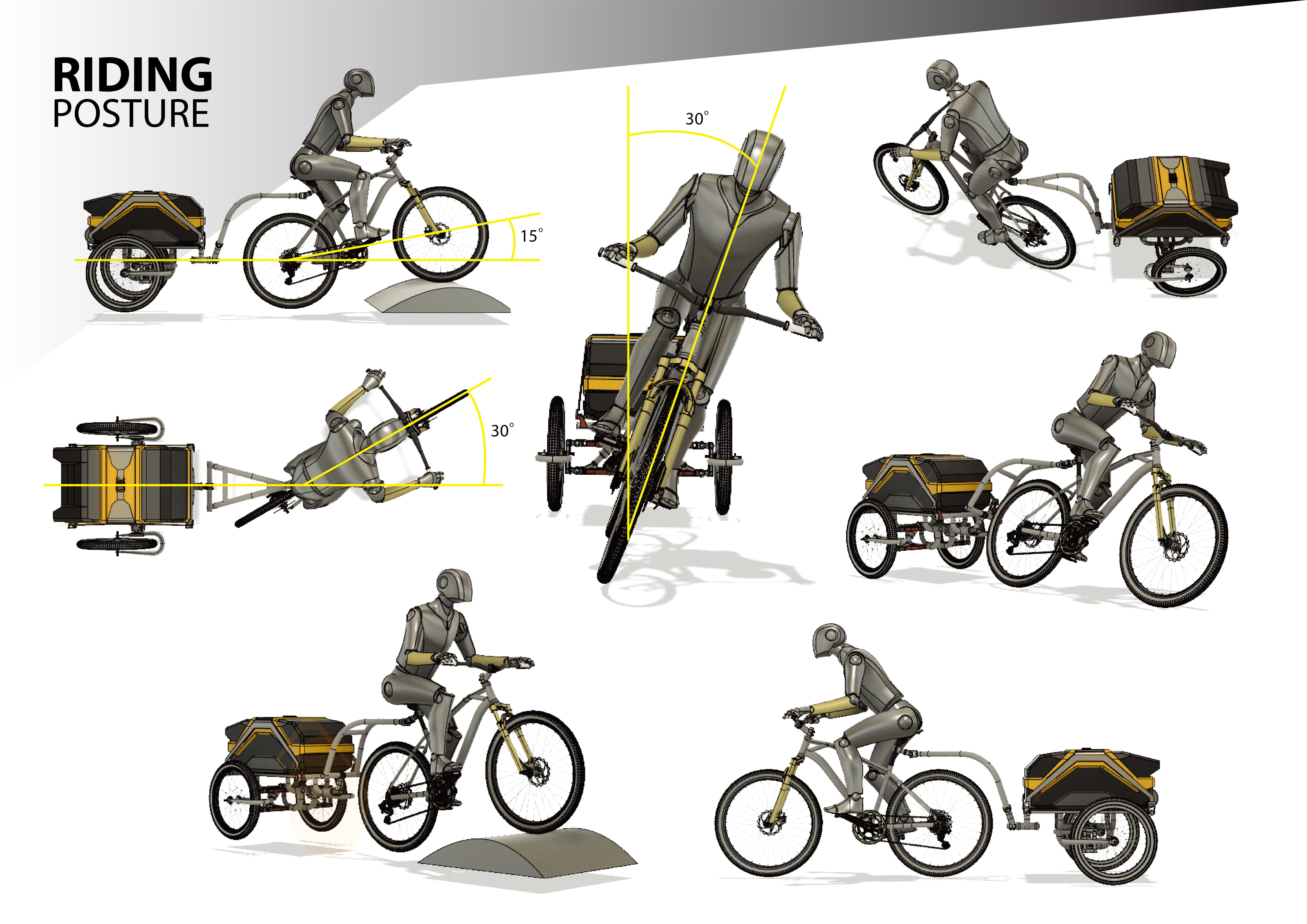 BICYCLE TRAILER ACTUAL DIMENSION 3D model_7