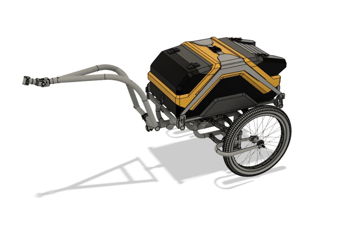 BICYCLE TRAILER ACTUAL DIMENSION 3D model_10
