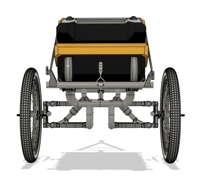 BICYCLE TRAILER ACTUAL DIMENSION 3D model_9