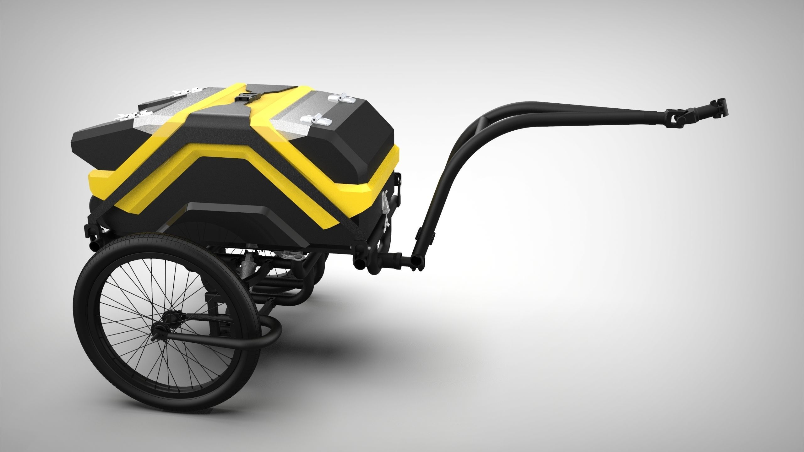 BICYCLE TRAILER ACTUAL DIMENSION 3D model_1