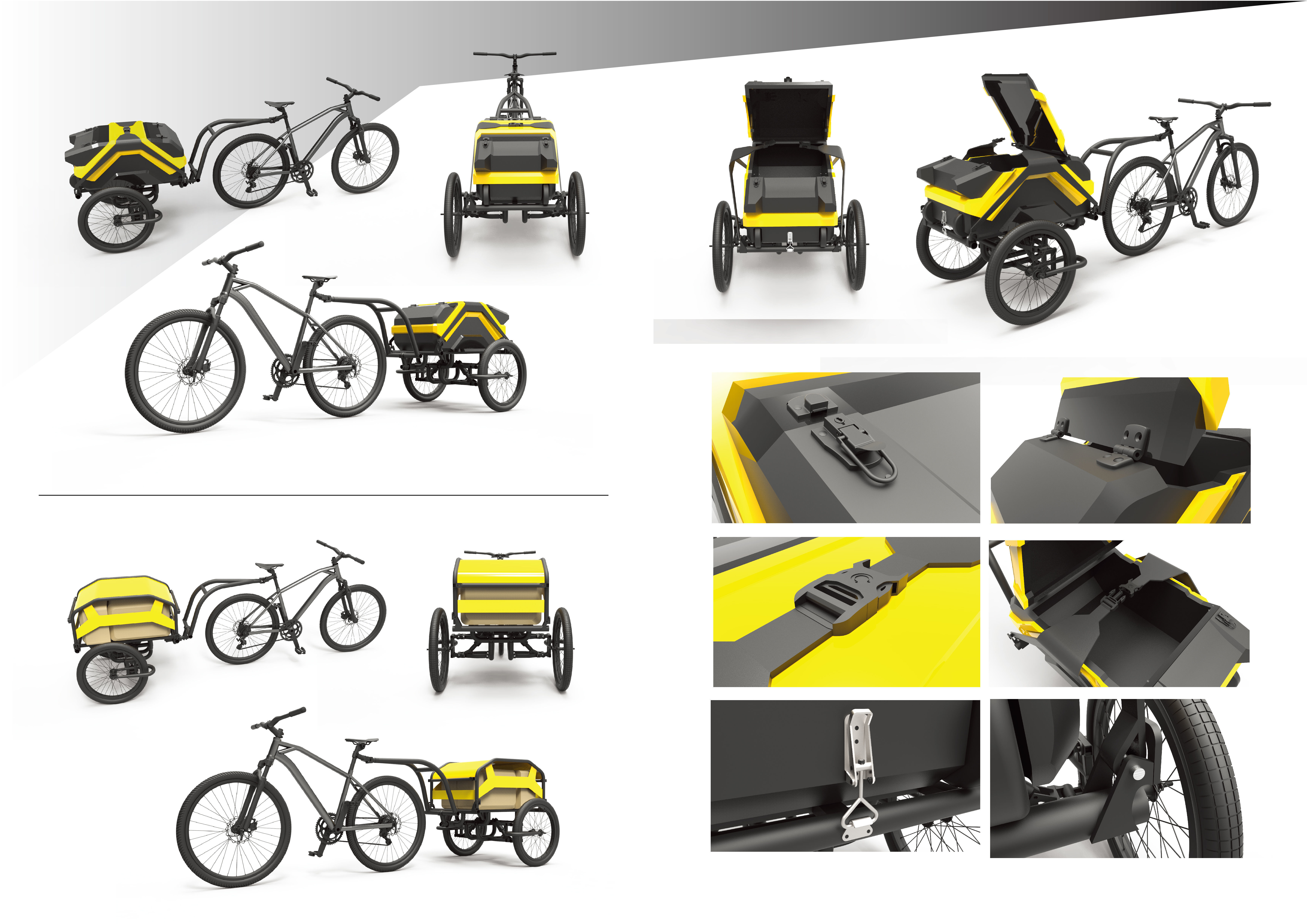 BICYCLE TRAILER ACTUAL DIMENSION 3D model_5