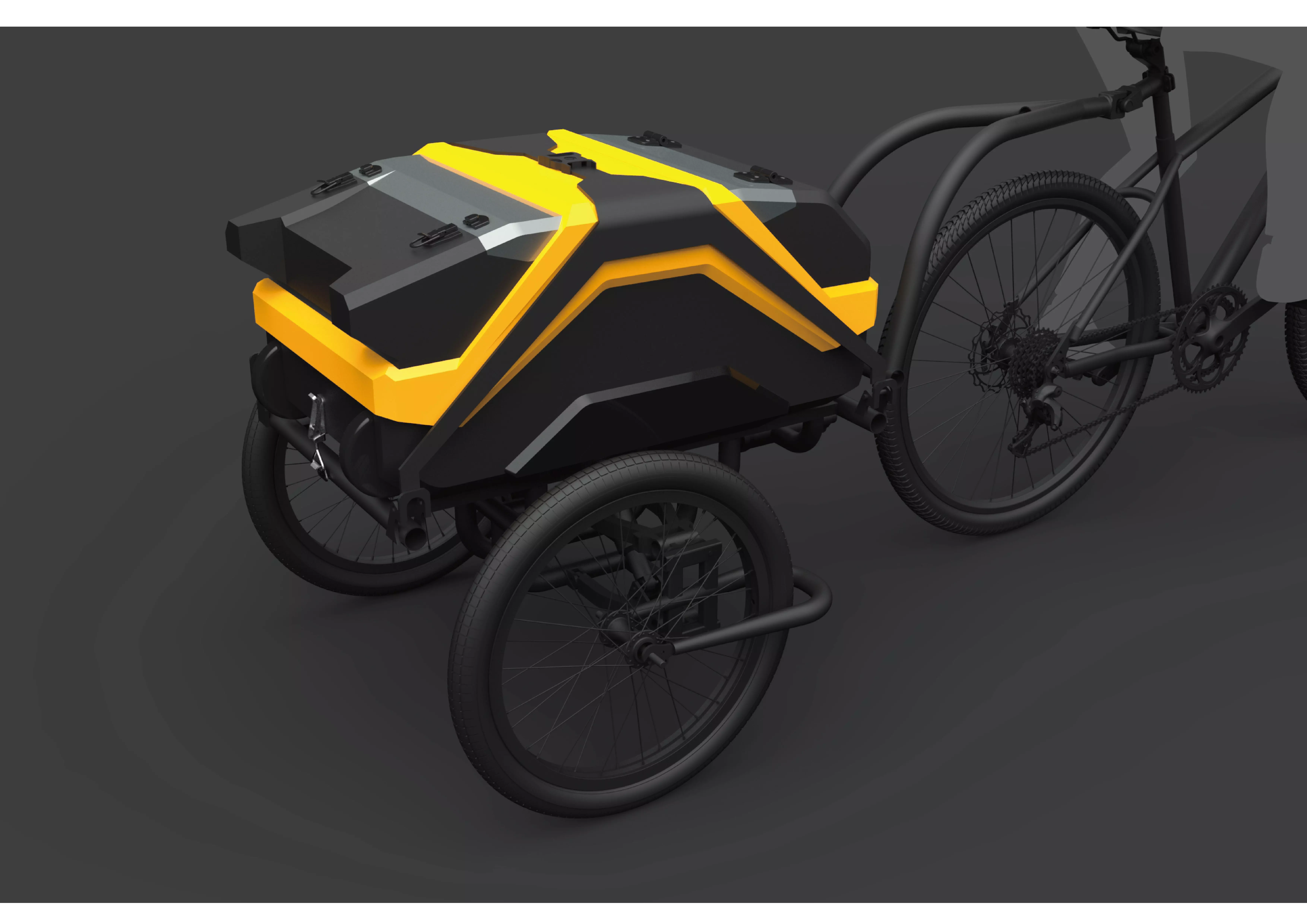 BICYCLE TRAILER ACTUAL DIMENSION 3D model_0