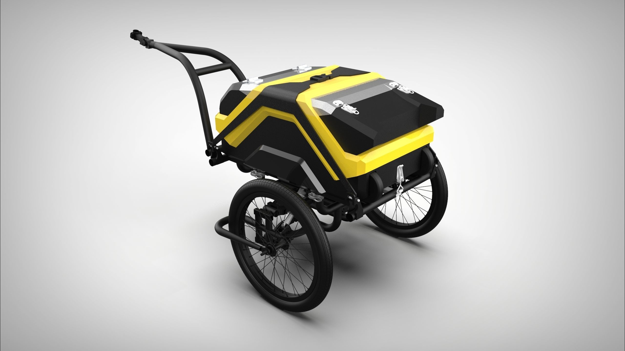 BICYCLE TRAILER ACTUAL DIMENSION 3D model_3