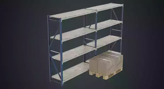 Boxes Pallet And Shelf 1B
