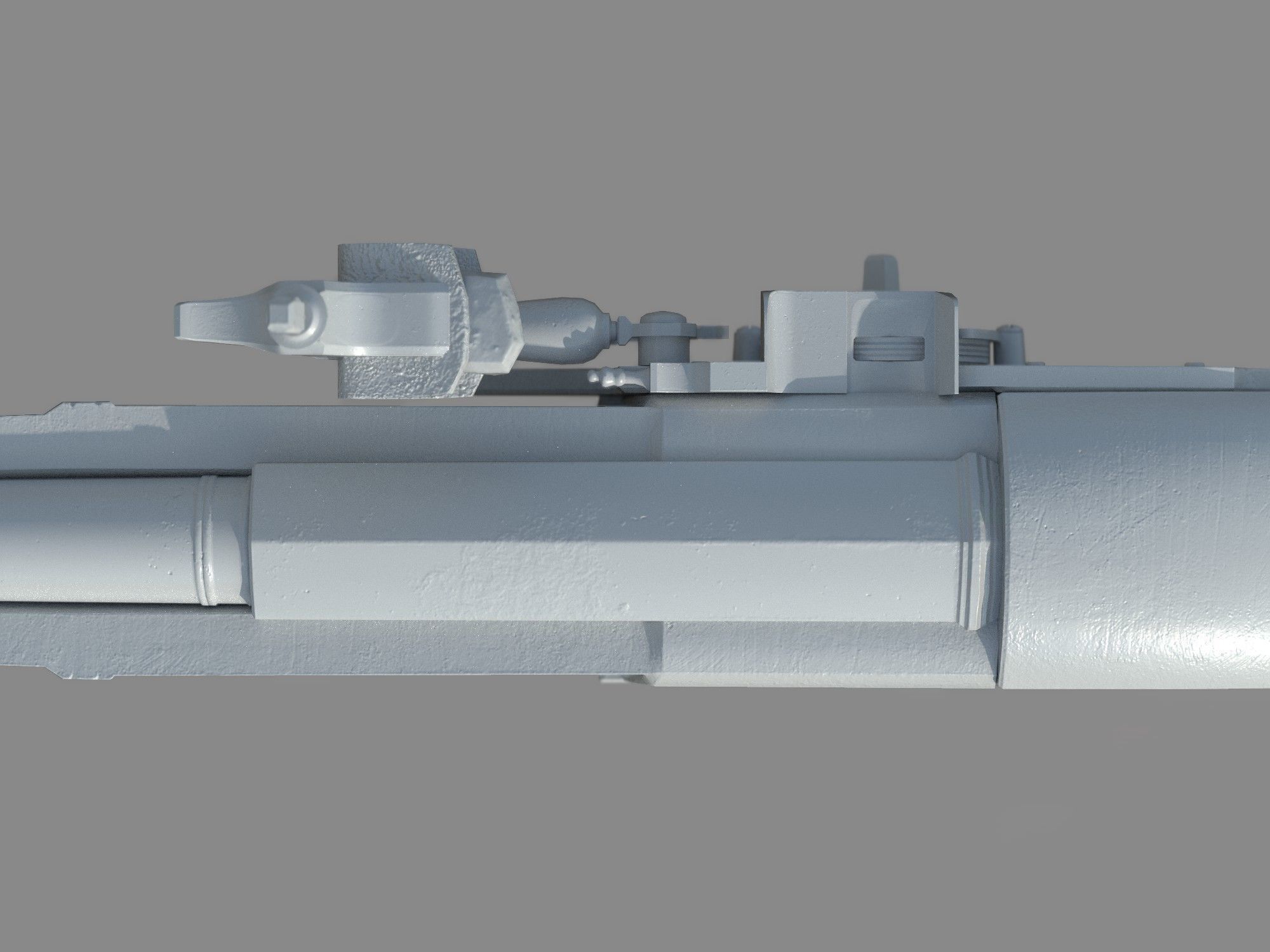 Weapon - Flintlock - Italian Wheellock Pistol Low-poly 3D model_25