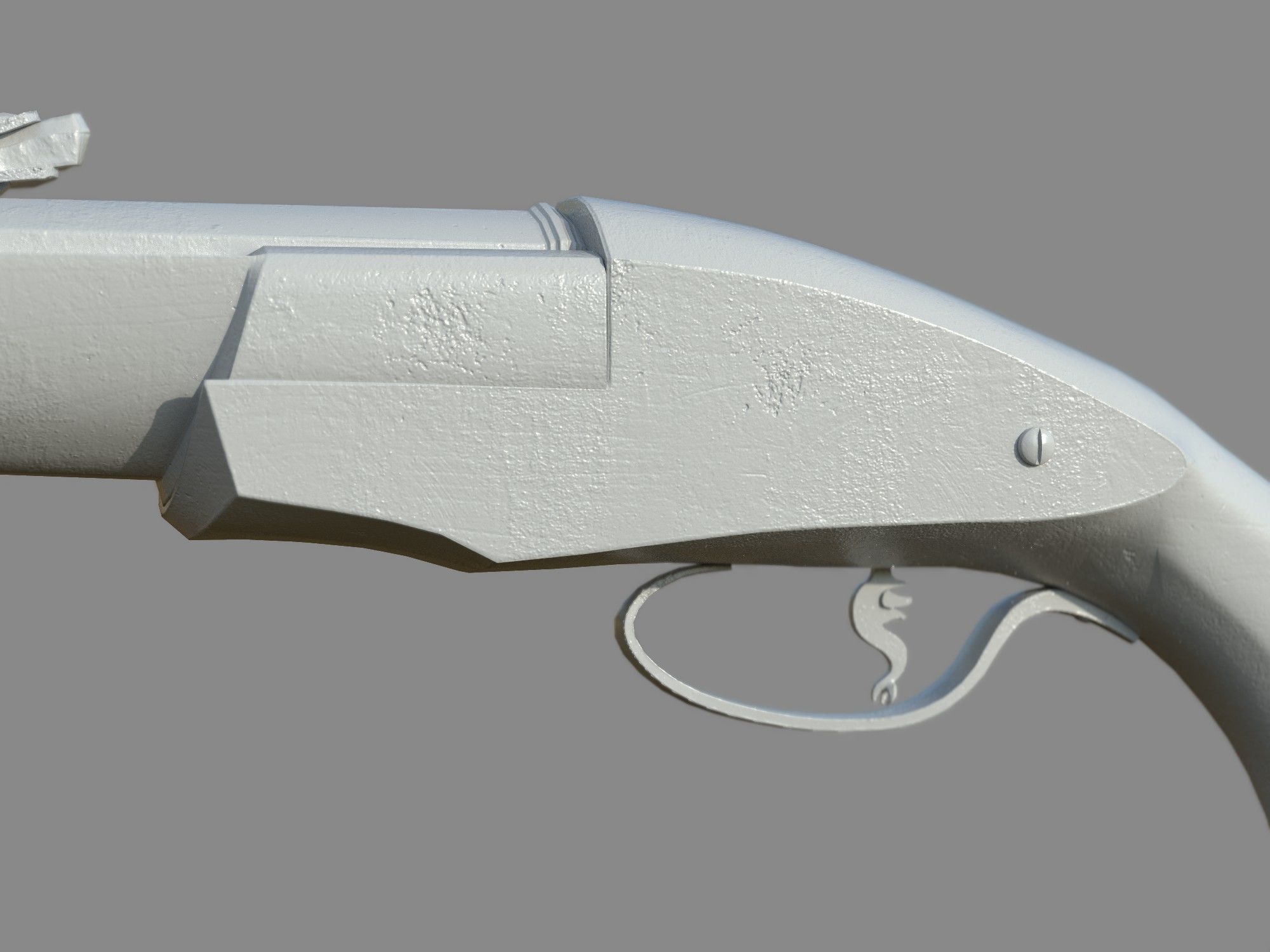 Weapon - Flintlock - Italian Wheellock Pistol Low-poly 3D model_24