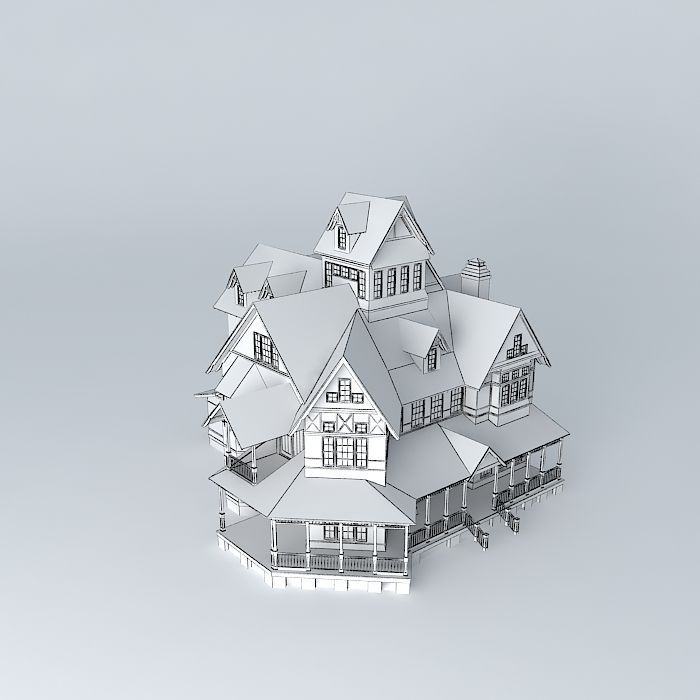 Victorian house update Free 3D model_3
