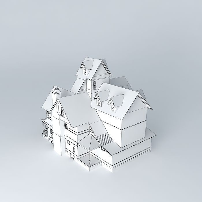 Victorian house update Free 3D model_4