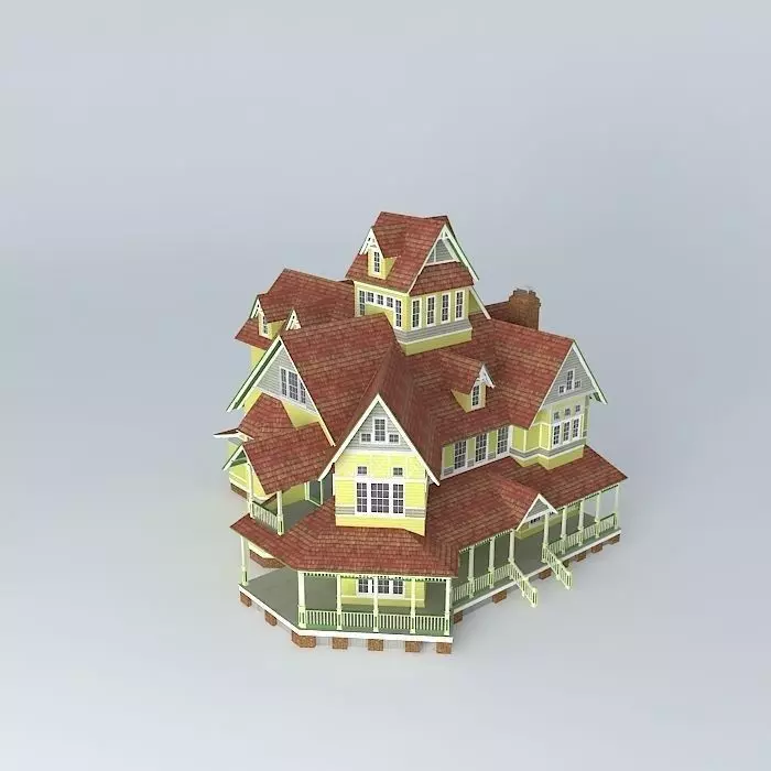 Victorian house update Free 3D model_0