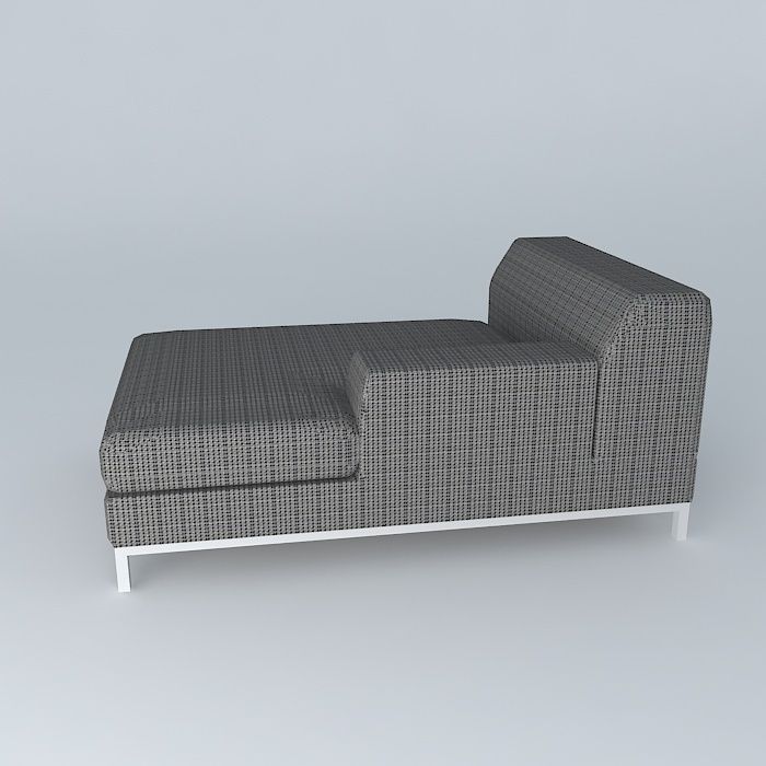 Kramfors chaise longue 3D model_2