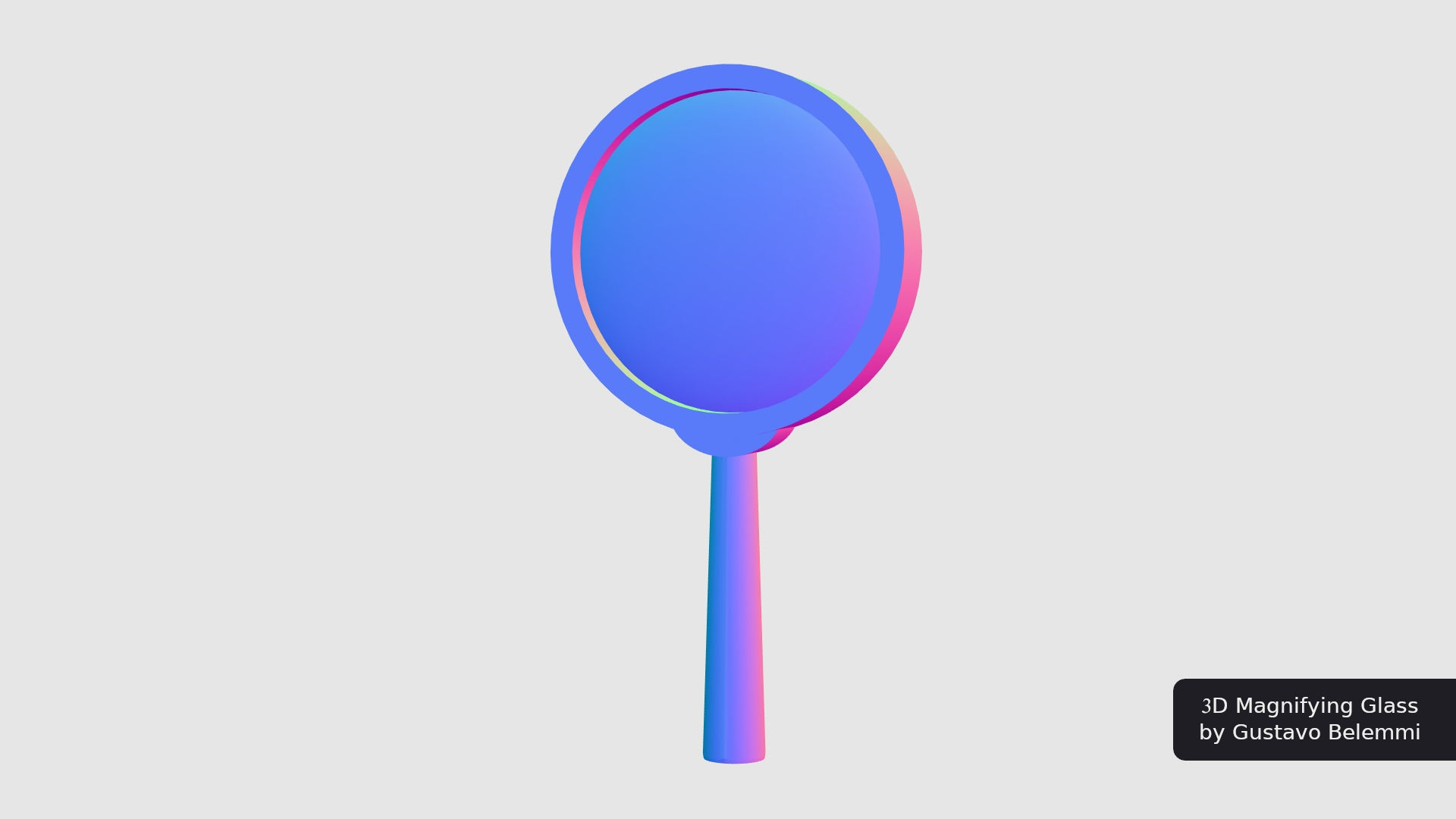 Magnifiyng Glass for Cycles Render 3D model_5