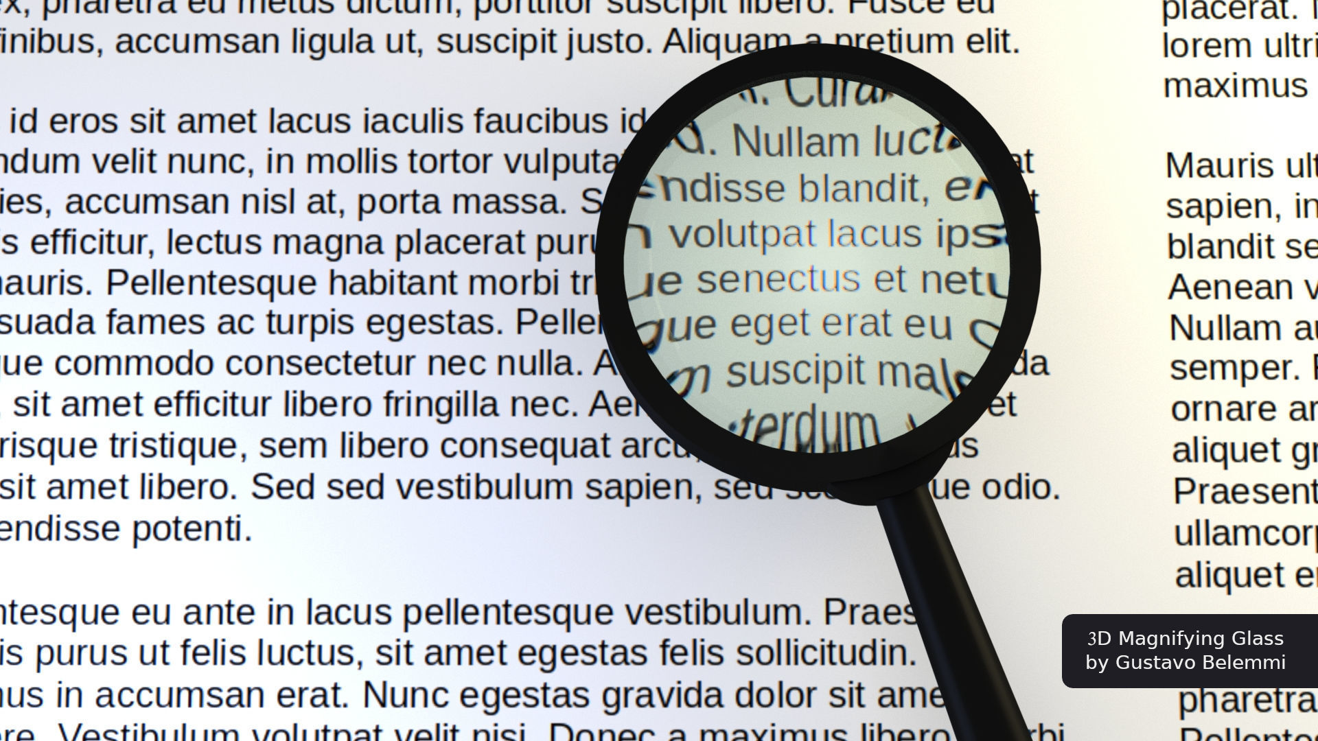 Magnifiyng Glass for Cycles Render 3D model_1