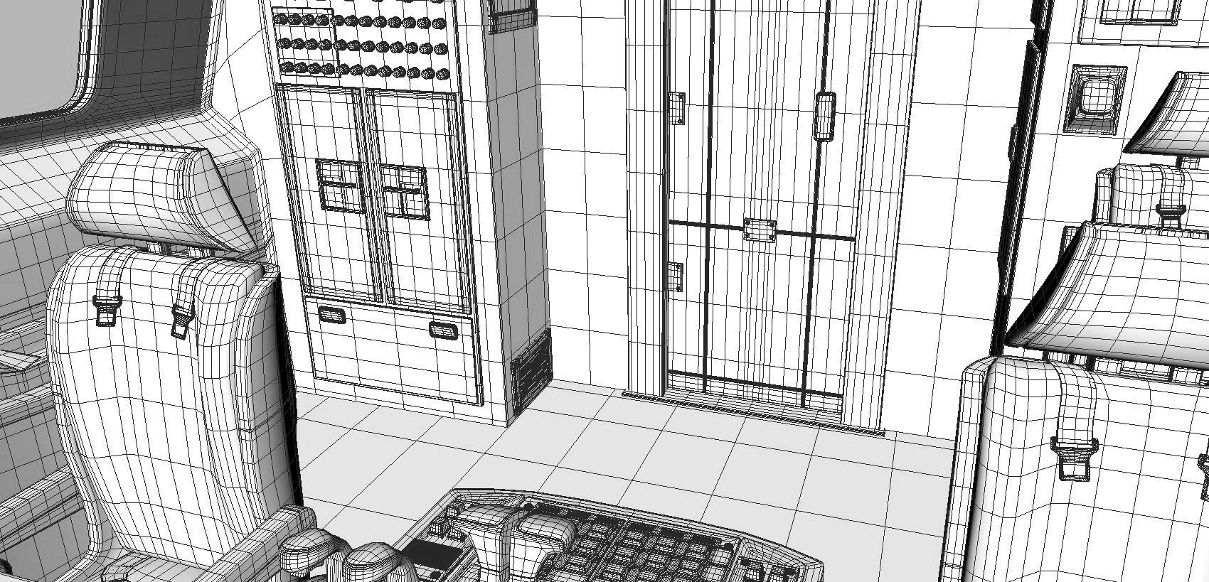 This 3D airplane includes a fully detailed interior 3D model_16
