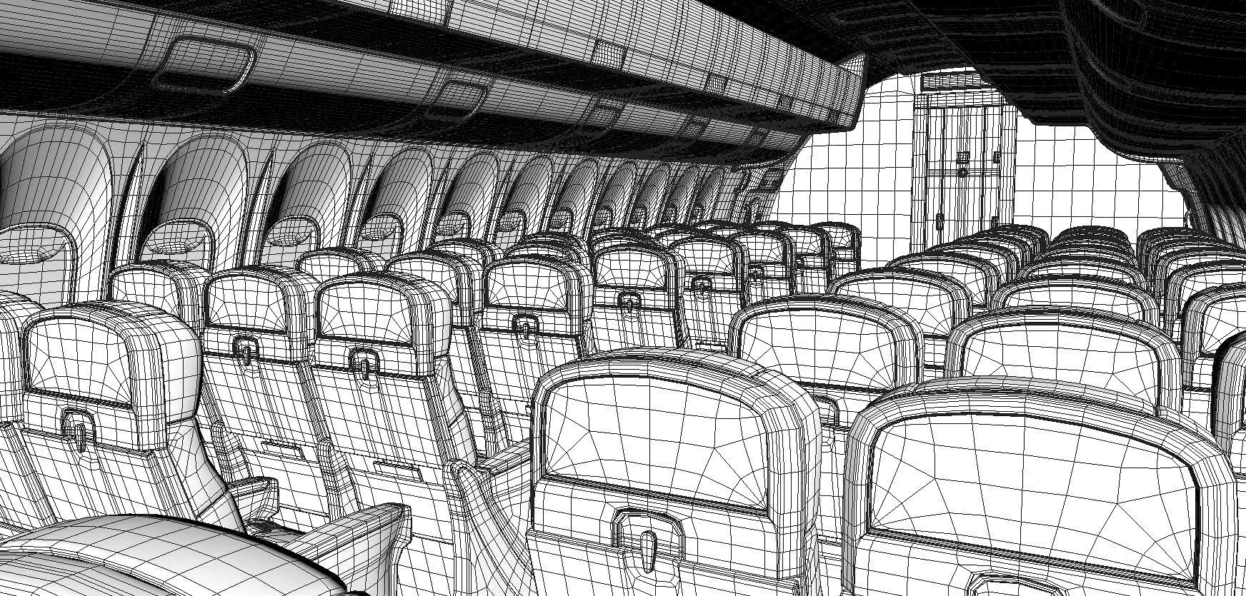 This 3D airplane includes a fully detailed interior 3D model_17