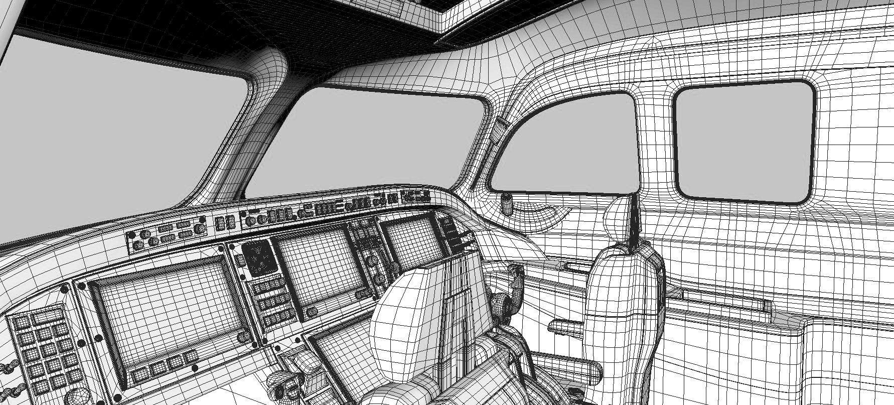 This 3D airplane includes a fully detailed interior 3D model_15