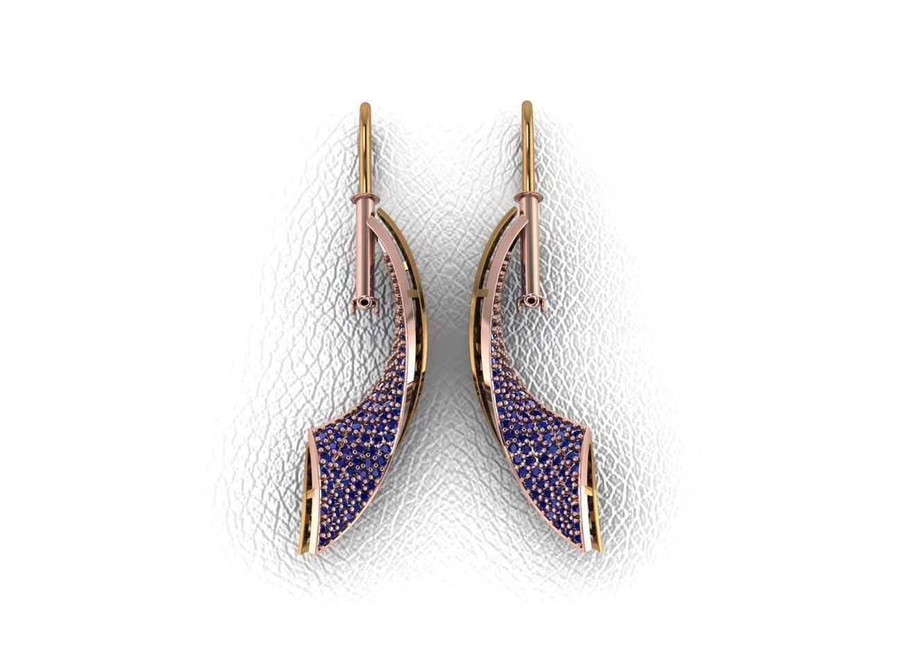Elegant Earrings 3D print model_1