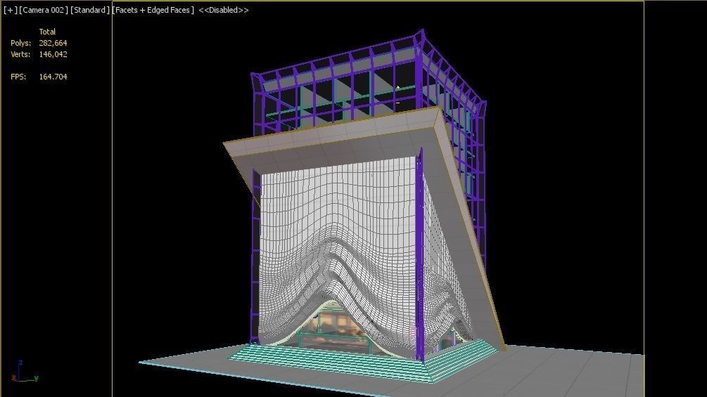 Modern Hospital Building  3D model_7