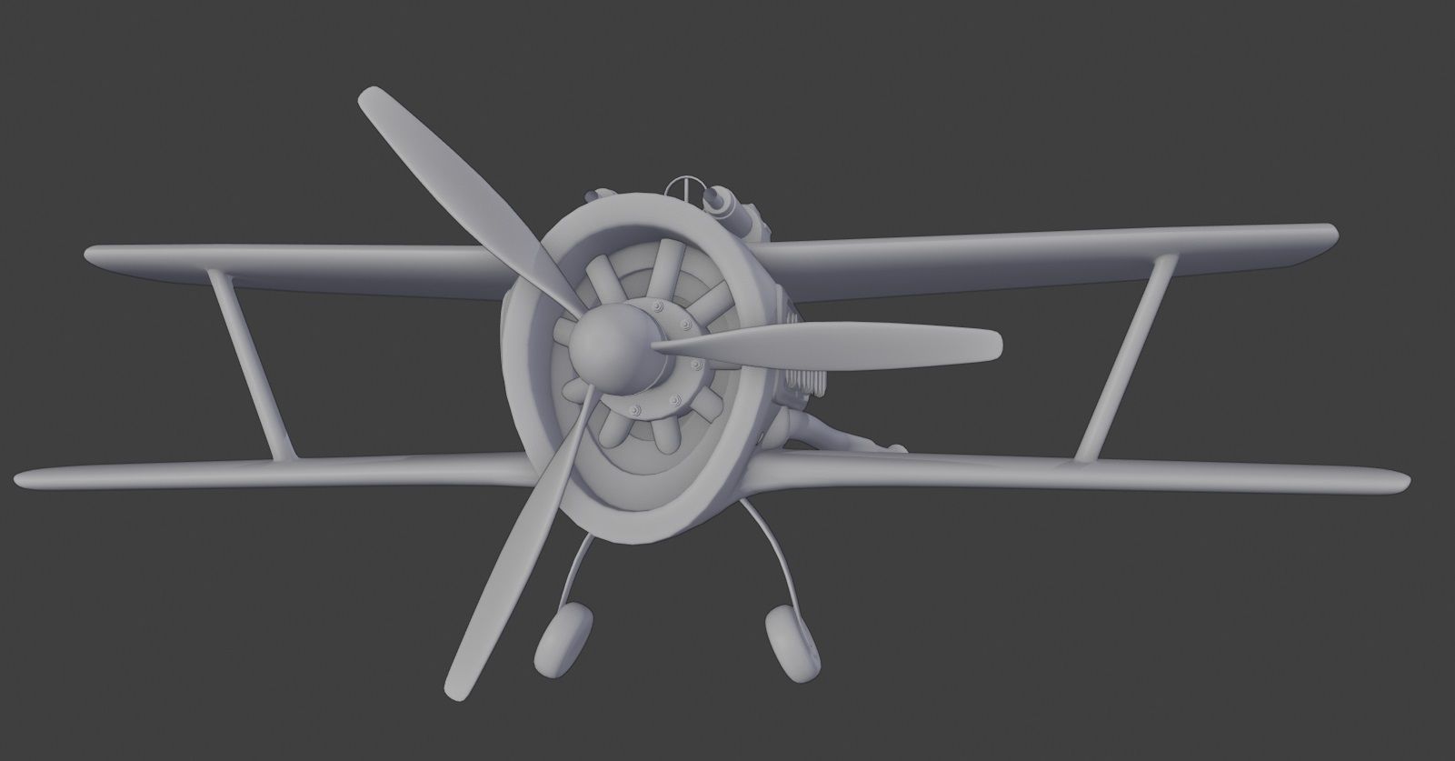 world war fighter jet Low-poly 3D model_8