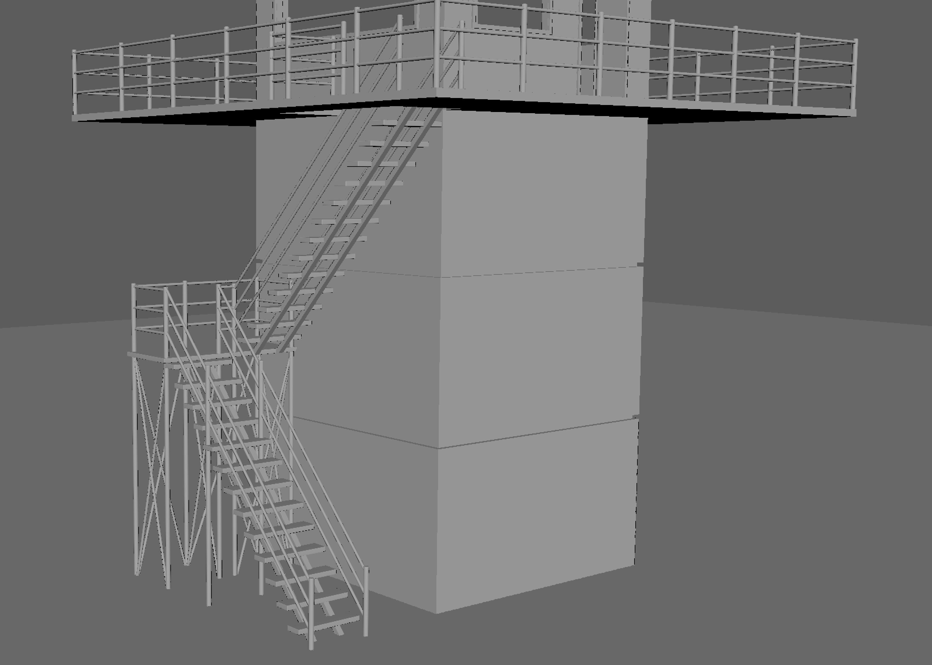 Watch tower 3D model_4