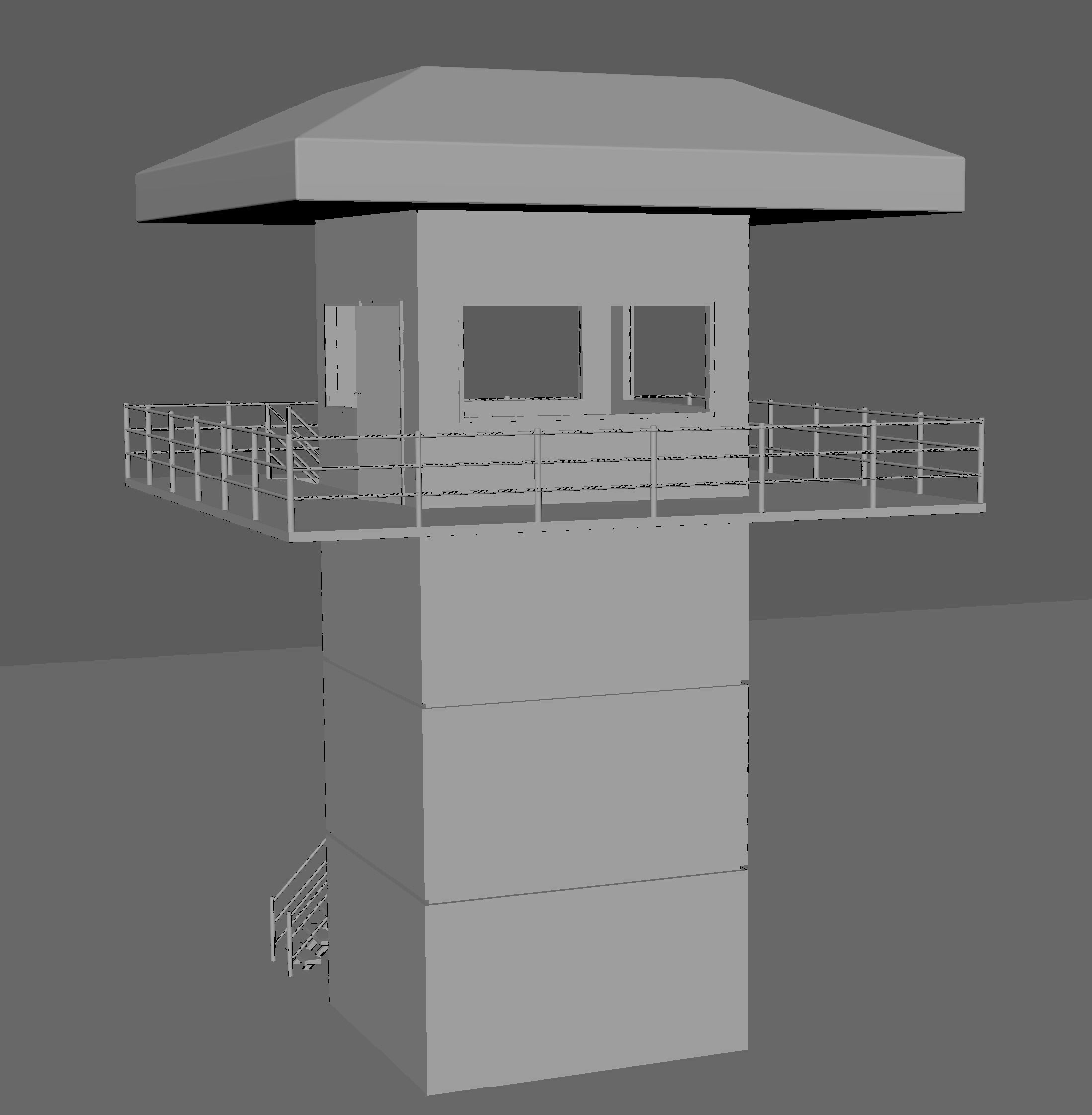Watch tower 3D model_3