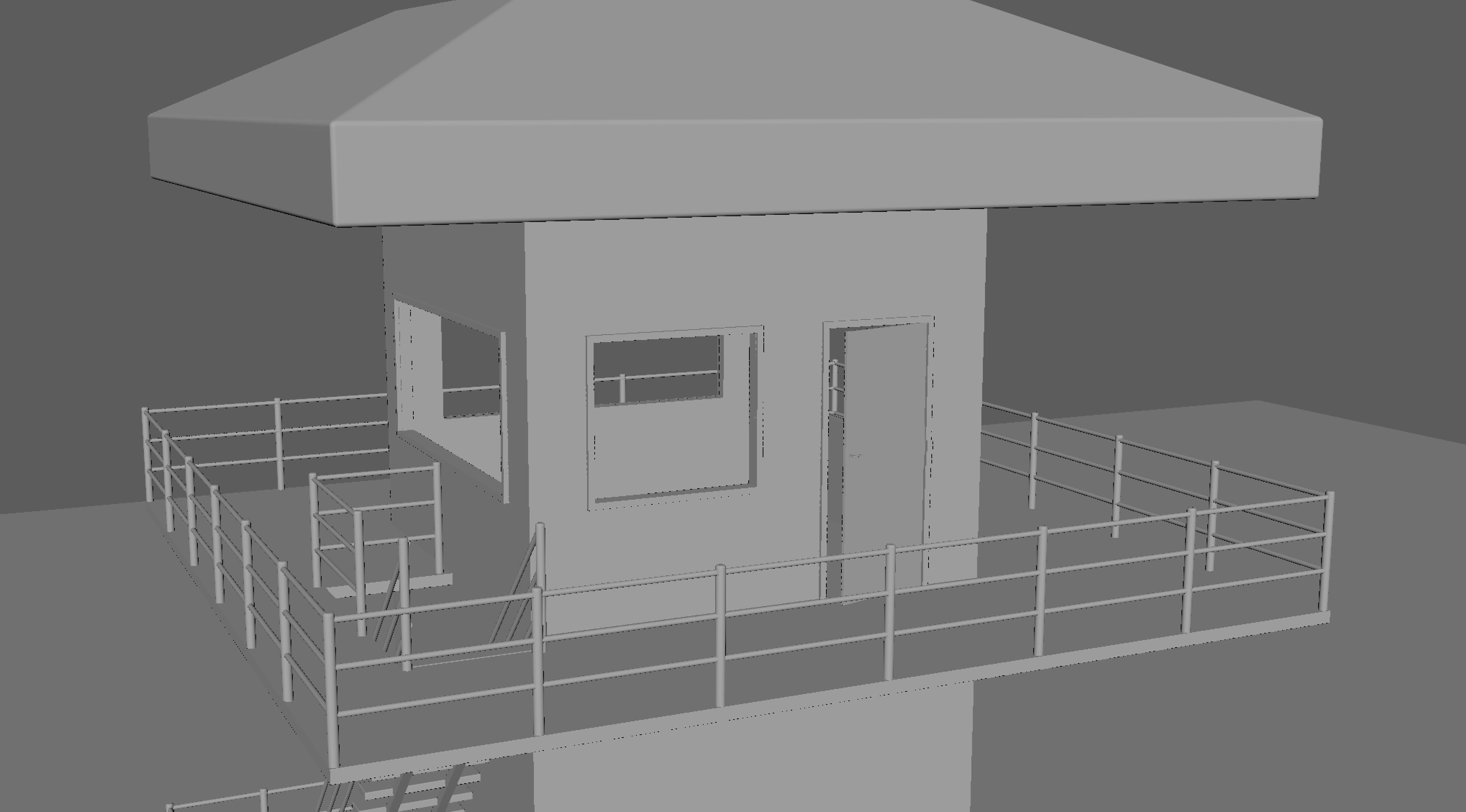 Watch tower 3D model_5