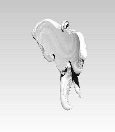 Elephant  Necklace 3D print model_1
