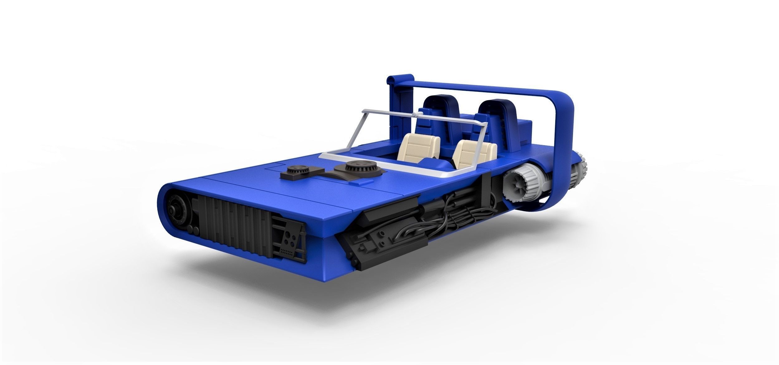 M-68 Landspeeder of Han Solo Scale 1 to 24 3D print model_5