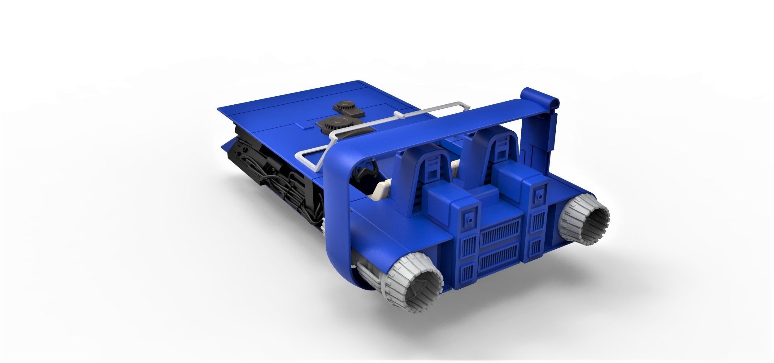 M-68 Landspeeder of Han Solo Scale 1 to 24 3D print model_11